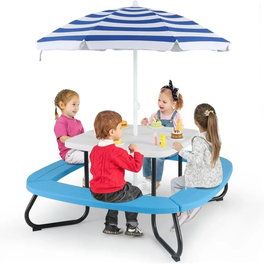 Kids Outdoor Activity Table - Mesa de Piquenique para 8 Crianças