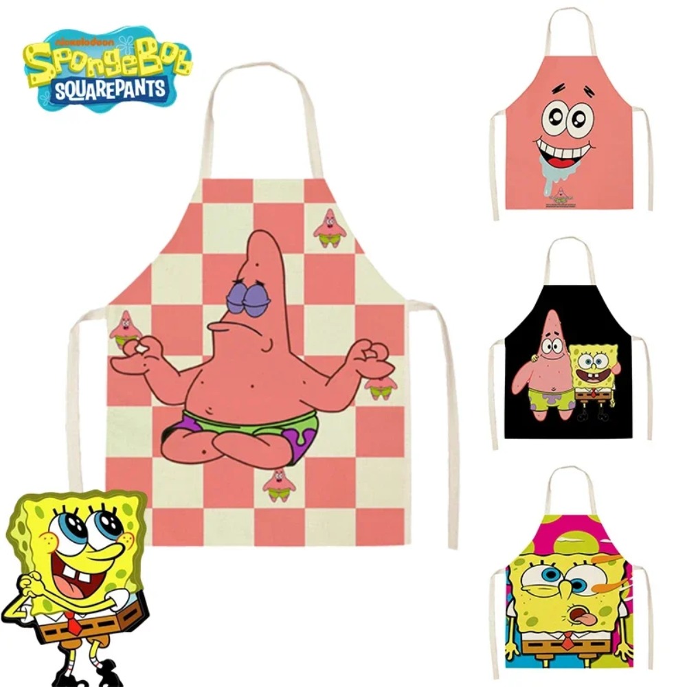 Kids Outdoor Kitchen Accessories - Aventais de Cozinha do SpongeBob e