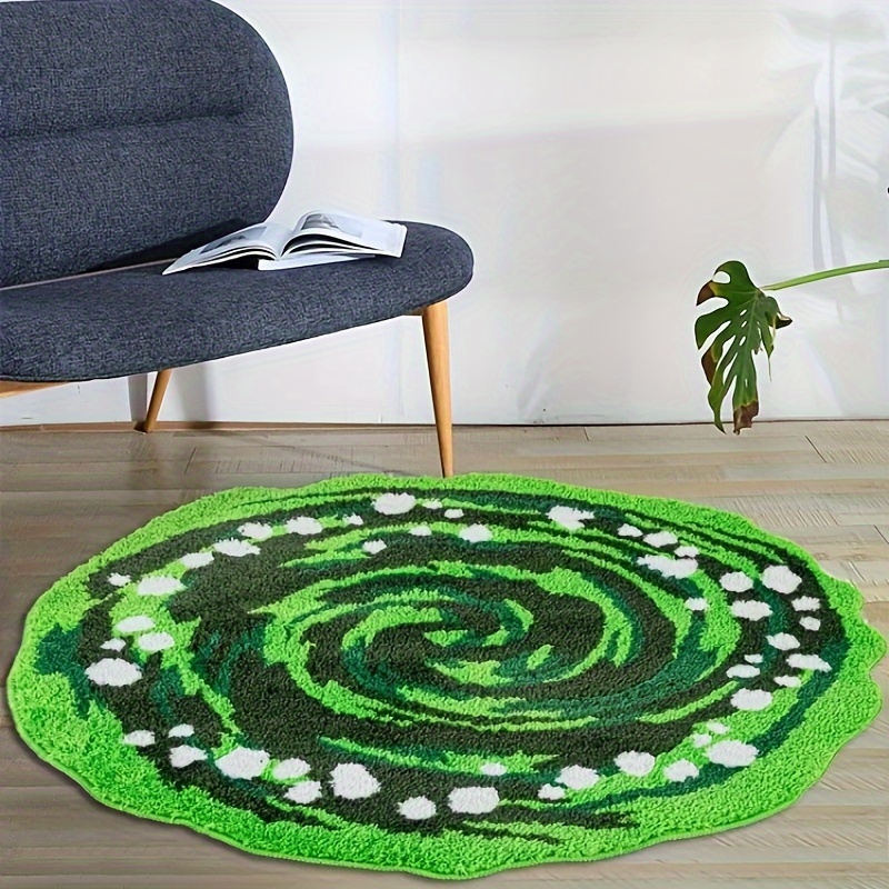 Kids Outdoor Folding Table - Vikama verde redondo tapete de pelúcia