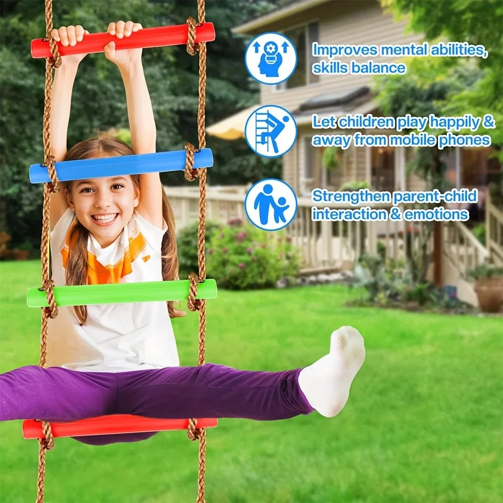 Kids Outdoor Ladder - Escada de Escalada Colorida para Crianças