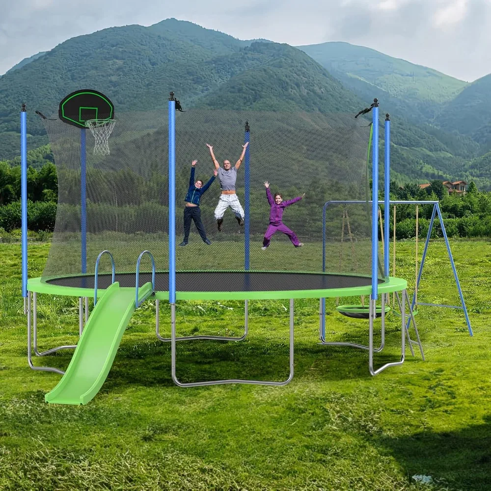 Kids Outdoor Ladder - Conjunto de Trampolim de 12-14FT com