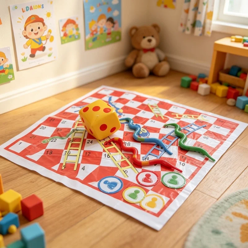 Kids Outdoor Ladder - Tapete de Jogo Impermeável com Escada