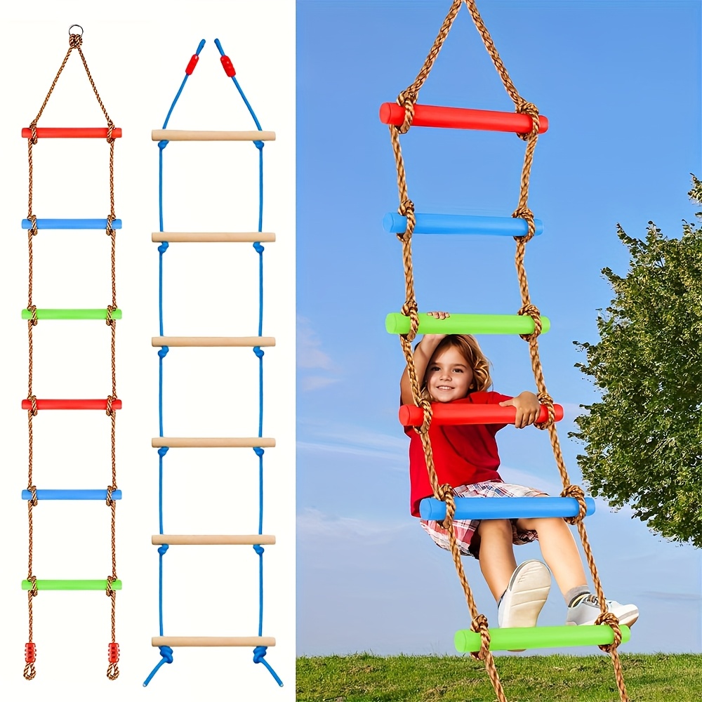 Kids Outdoor Ladder - Escada de Escalada Colorida para Crianças,