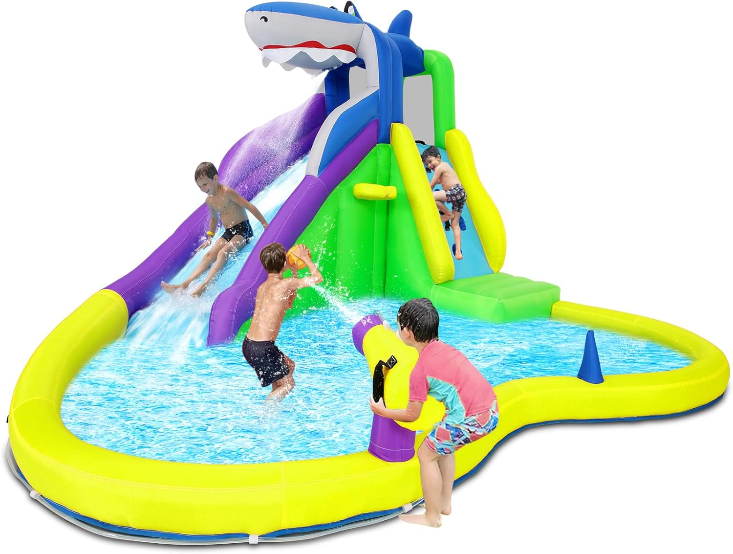 Kids Outdoor Inflatable - Castelo Inflável 13x14FT com Escorregador de