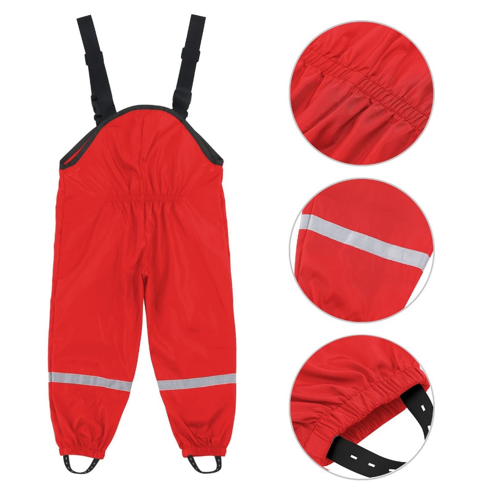 Kids Outdoor Overalls - Calças de Chuva Impermeáveis em PU