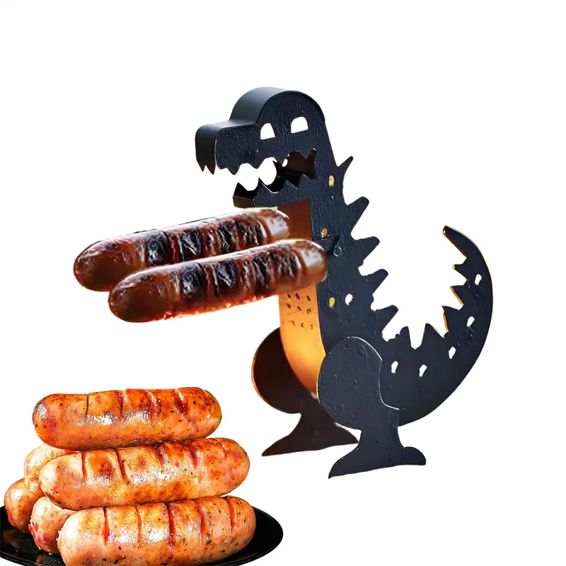 Kids Outdoor Grill Set - Crianças dinossauro forma cachorro quente grill