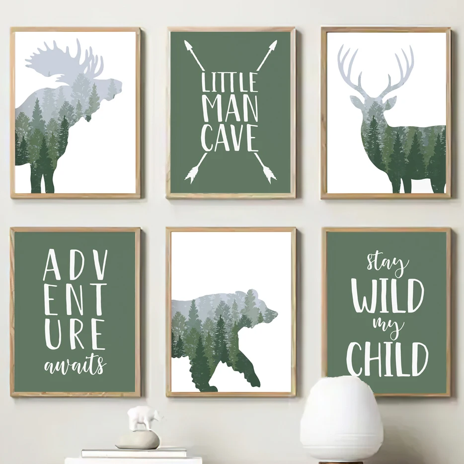 Kids Outdoor Quotes - Arte de Parede em Tela com
