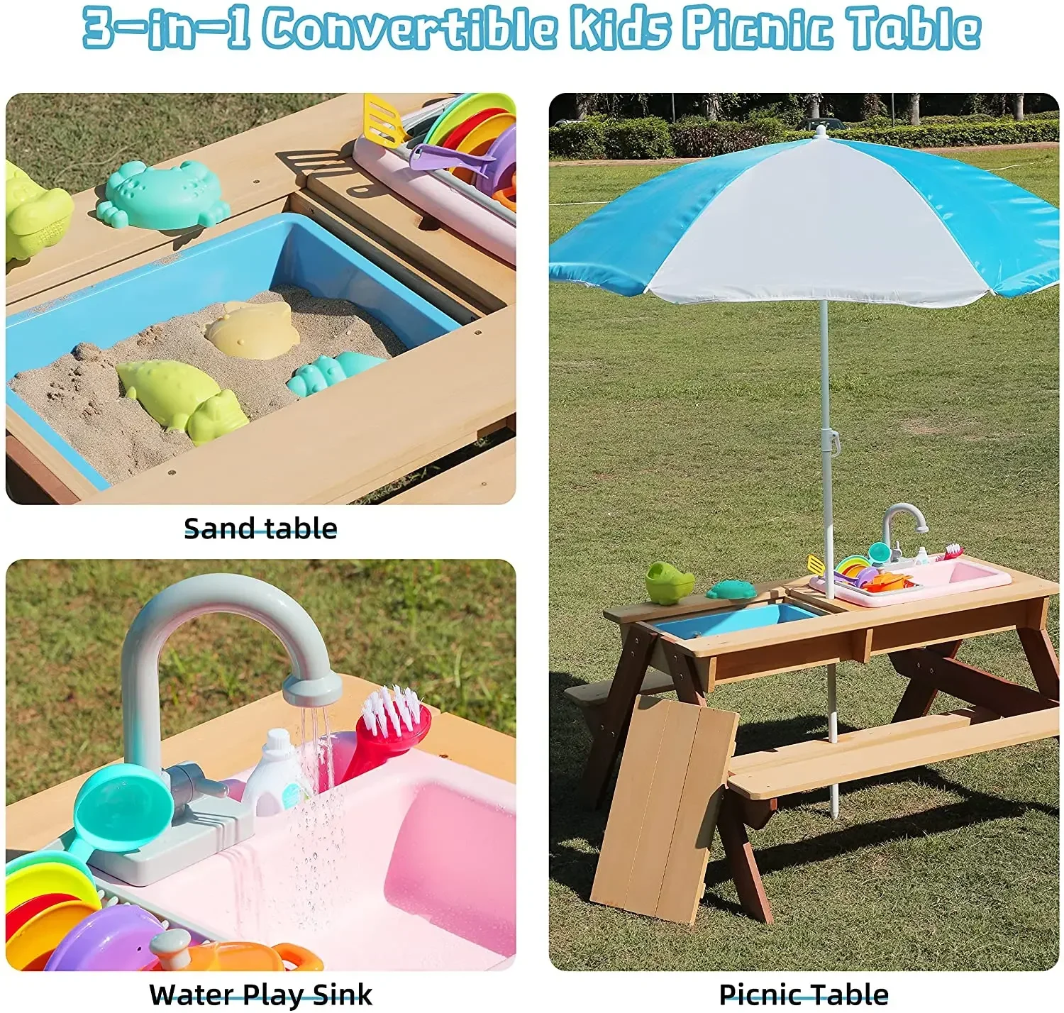 # Mesa de piquenique infantil, - Kids Outdoor Activity Table avaliação e preço