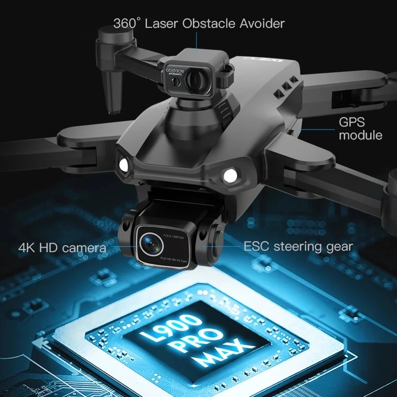 L900 Pro MAX GPS Drone 4K Prof - Kids Outdoor Toy Storage avaliação e preço