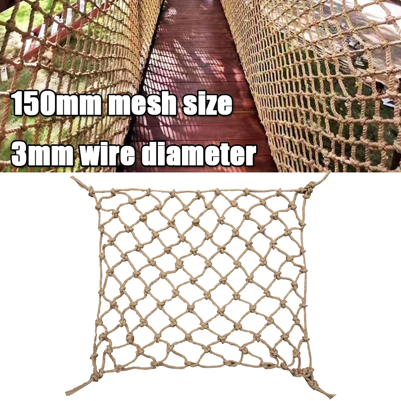 Rede de corda de cânhamo retrô - Kids Outdoor Net avaliação e preço