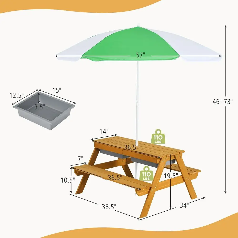 Mesa de Piquenique Infantil 3  - Kids Outdoor Activity Table avaliação e preço