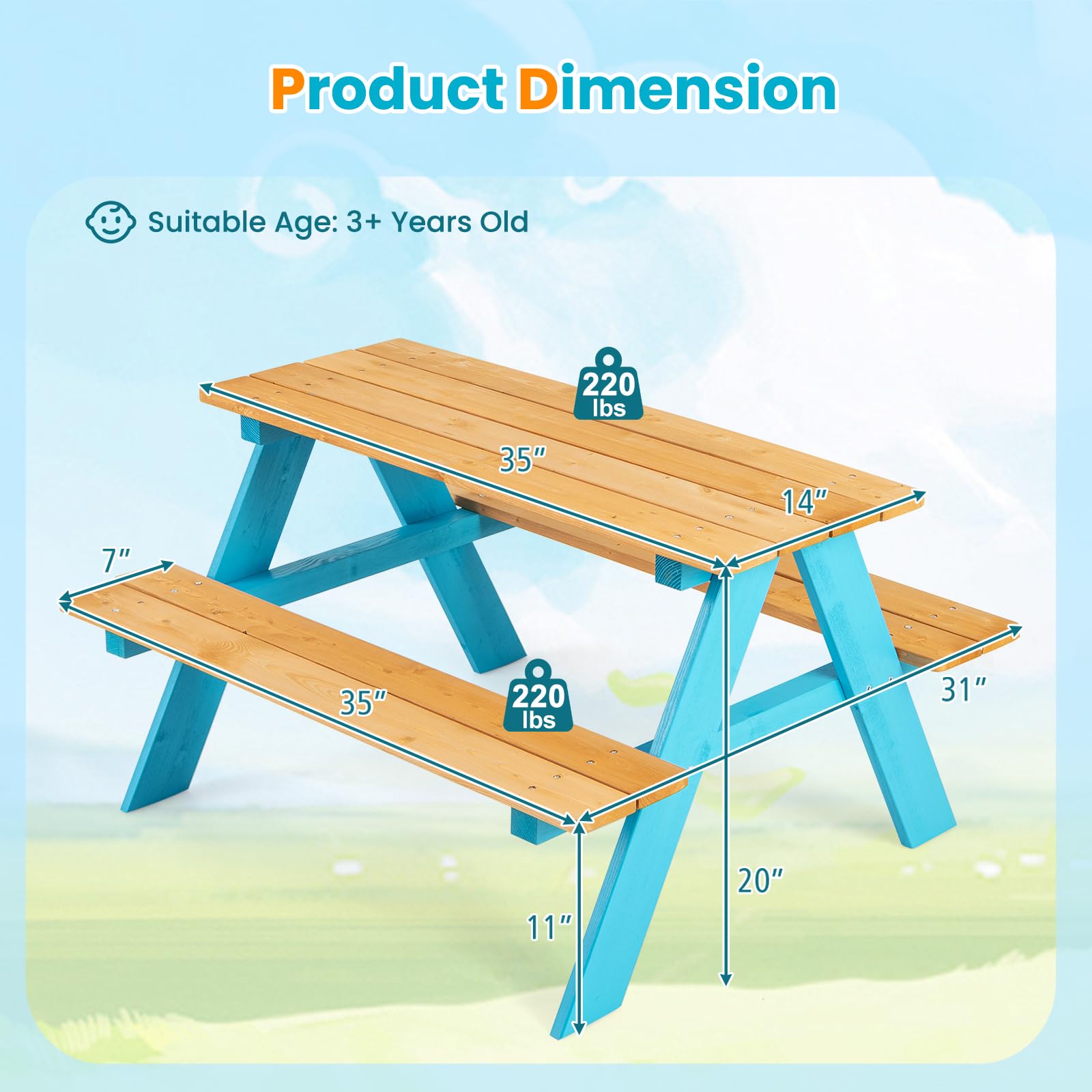 Conjunto de mesa e banco de pi - Kids Outdoor Chair And Table avaliação e preço