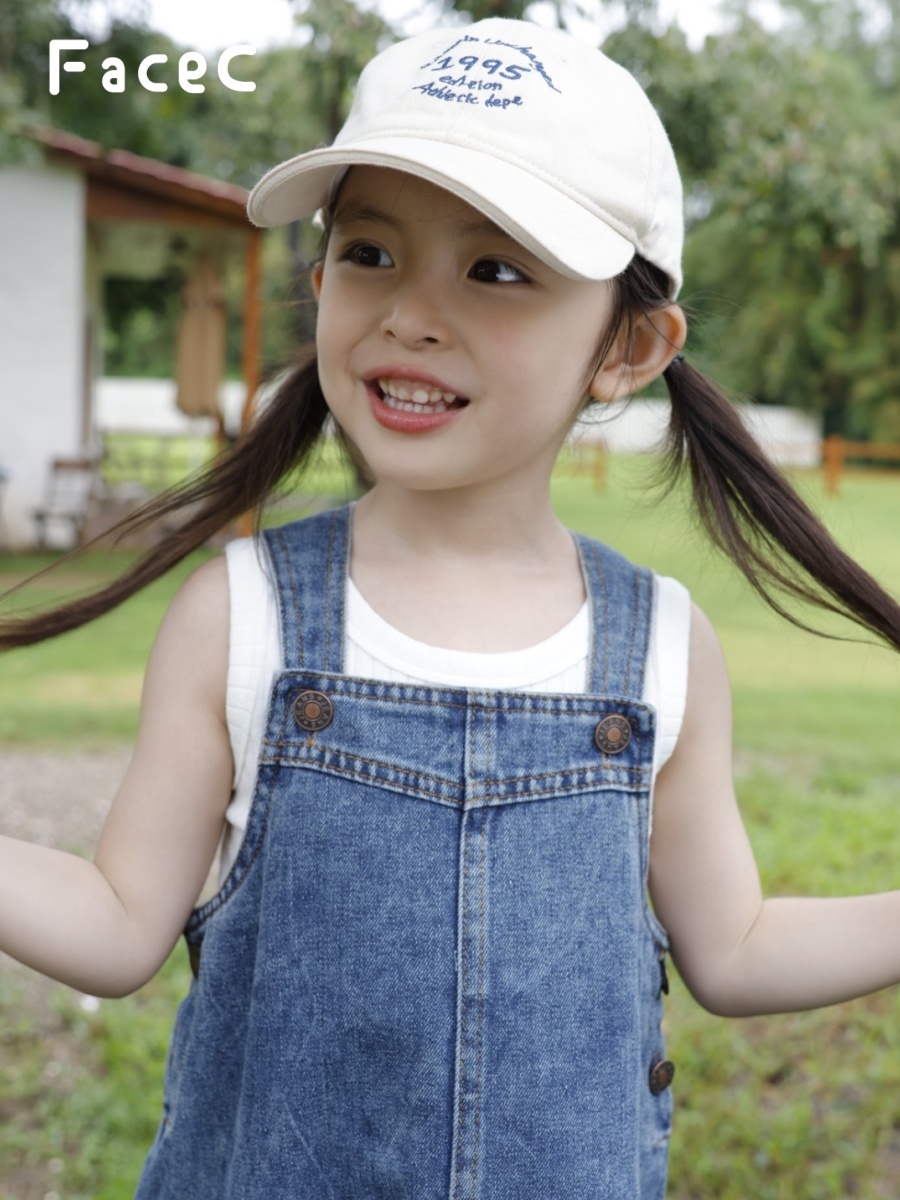 Macacão Saia Jeans Infantil Fe - Kids Outdoor Overalls avaliação e preço