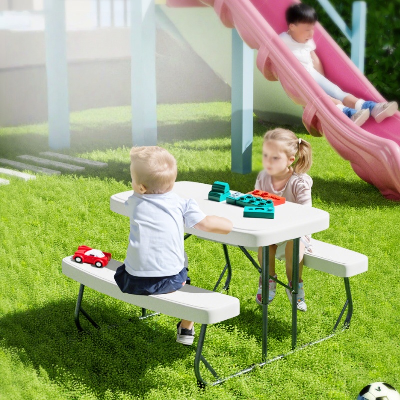 Conjunto de Mesa e Banco Infan - Kids Outdoor Folding Table avaliação e preço