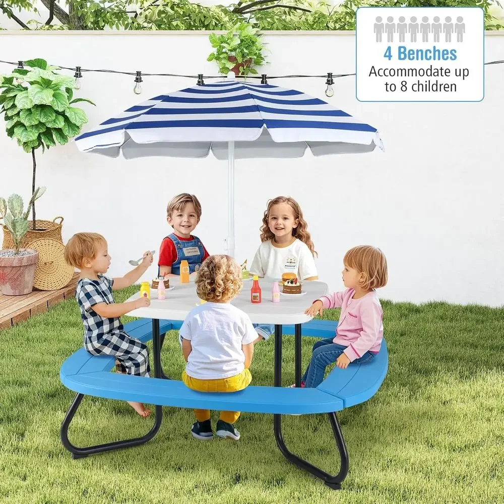 Mesa de Piquenique para 8 Cria - Kids Outdoor Activity Table avaliação e preço