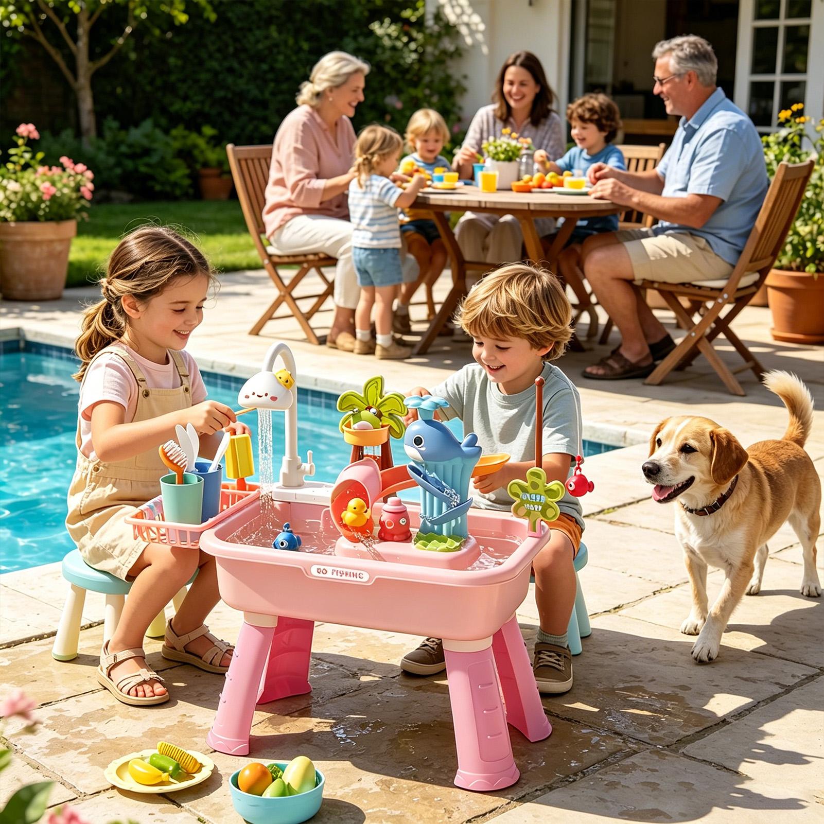 Mesa de Água para Crianças com - Kids Outdoor Activity Table avaliação e preço