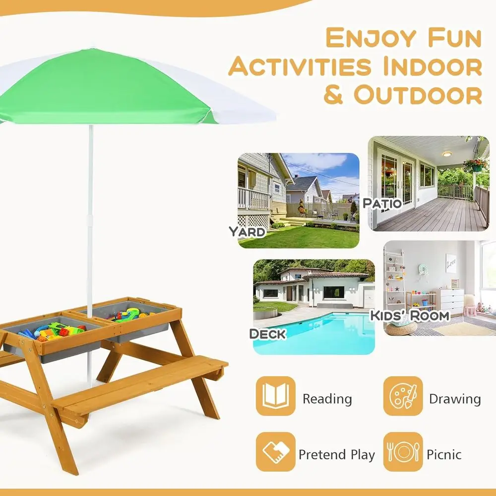 Mesa de Piquenique Infantil 3  - Kids Outdoor Activity Table avaliação e preço