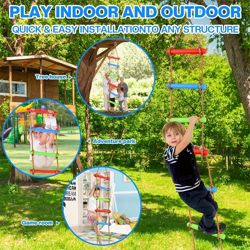 Escada de Escalada Colorida pa - Kids Outdoor Ladder avaliação e preço