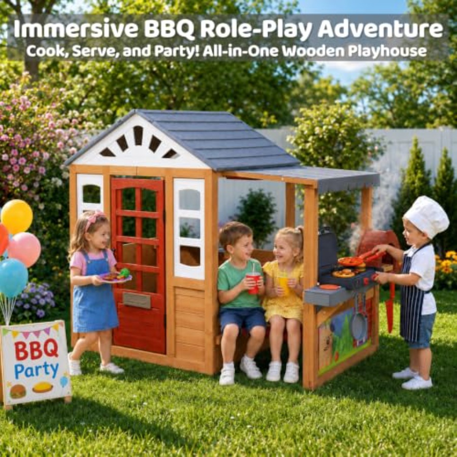 Casa de Brincar ao Ar Livre pa - Kids Outdoor Grill Set avaliação e preço