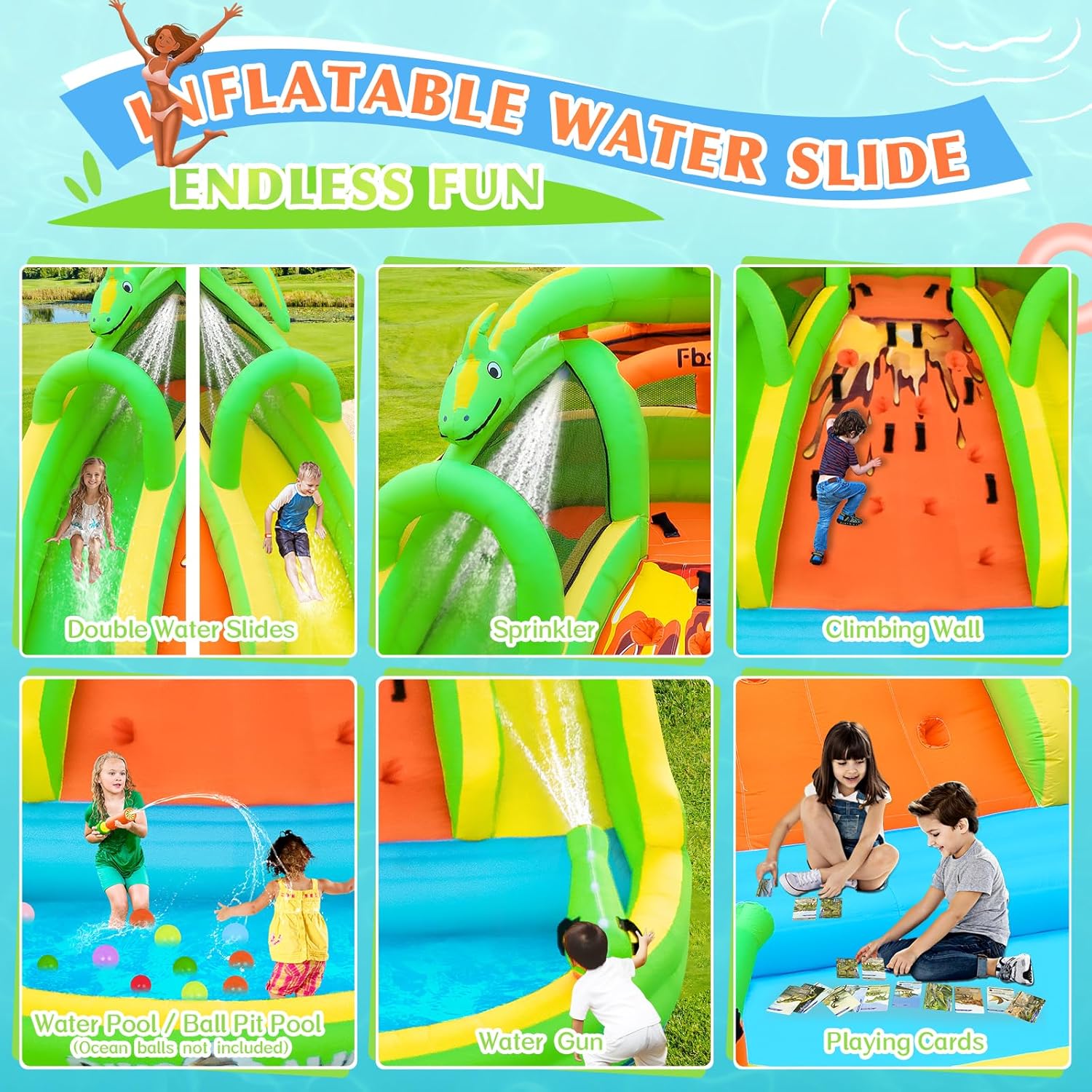 Castelo Inflável para Crianças - Kids Outdoor Inflatable avaliação e preço
