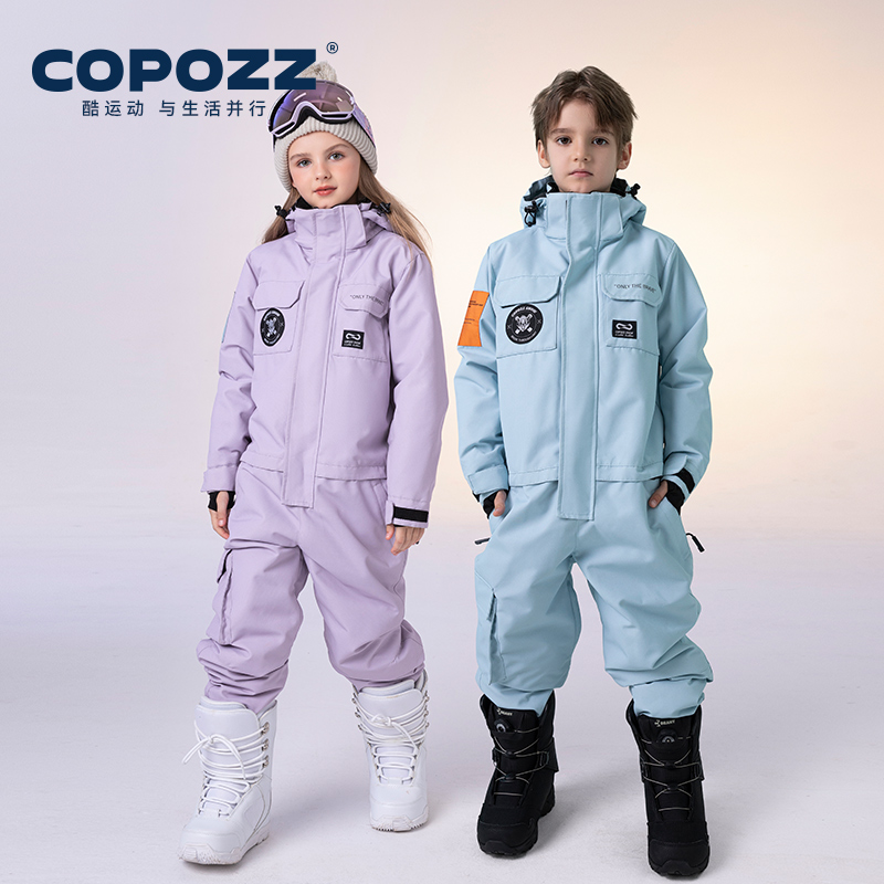 Copozz crianças snowsuit terno - Kids Outdoor Overalls avaliação e preço