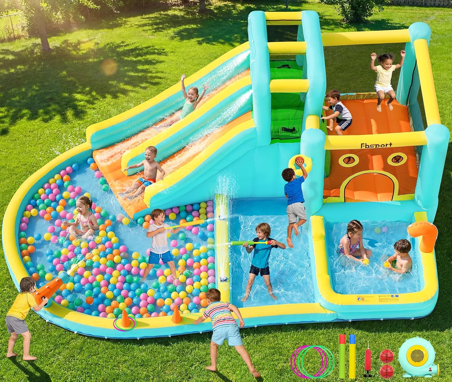 Castelo Inflável com Escorrega - Kids Outdoor Inflatable avaliação e preço