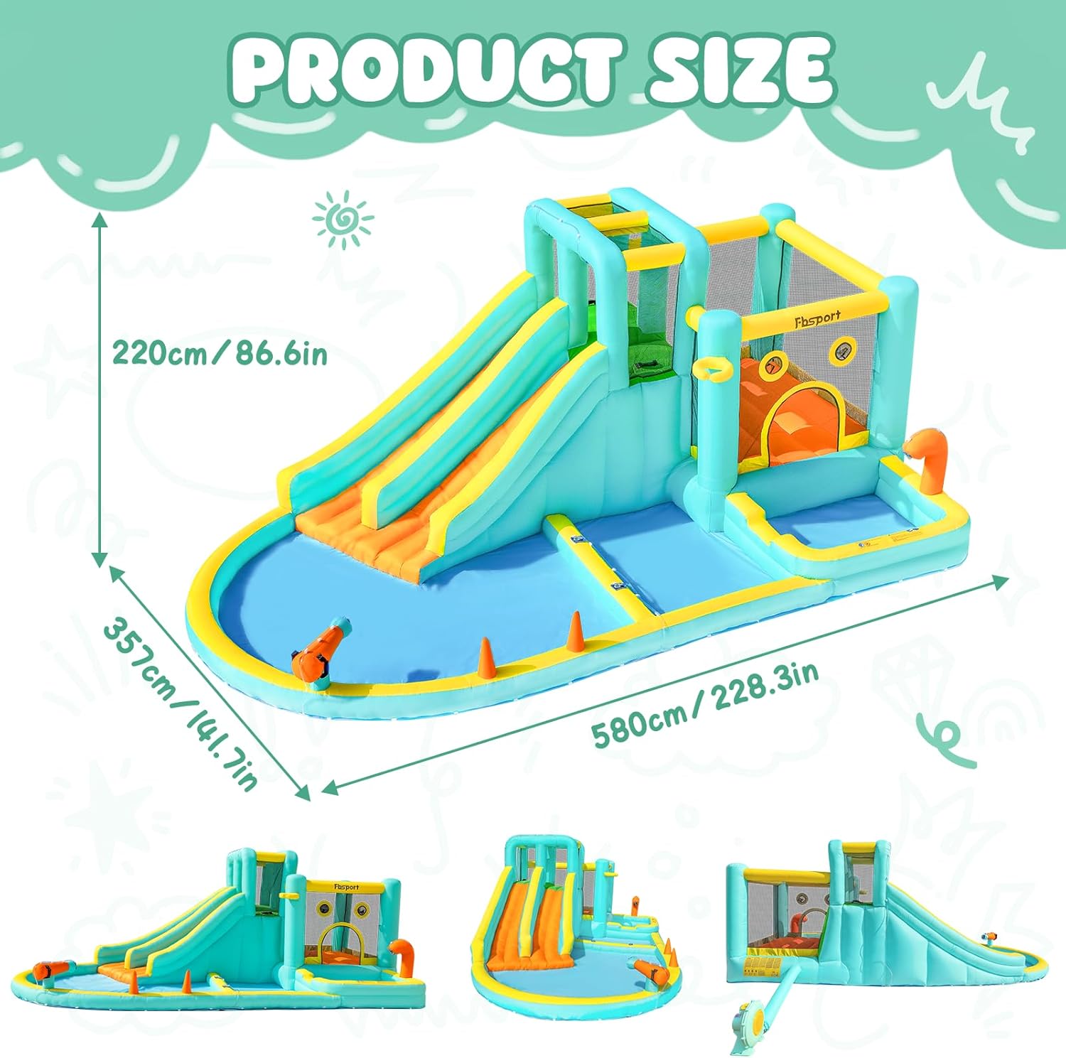 Castelo Inflável com Escorrega - Kids Outdoor Inflatable avaliação e preço