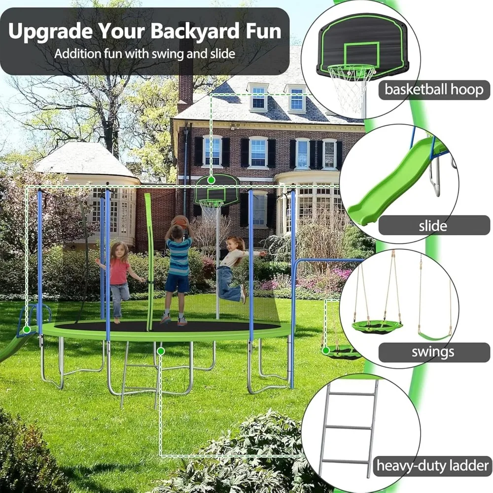 Conjunto de Trampolim de 12-14 - Kids Outdoor Ladder avaliação e preço
