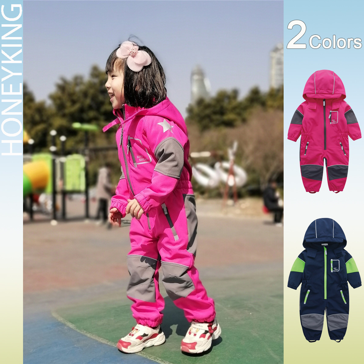 HONEYKING-macacão infantil, ma - Kids Outdoor Overalls avaliação e preço