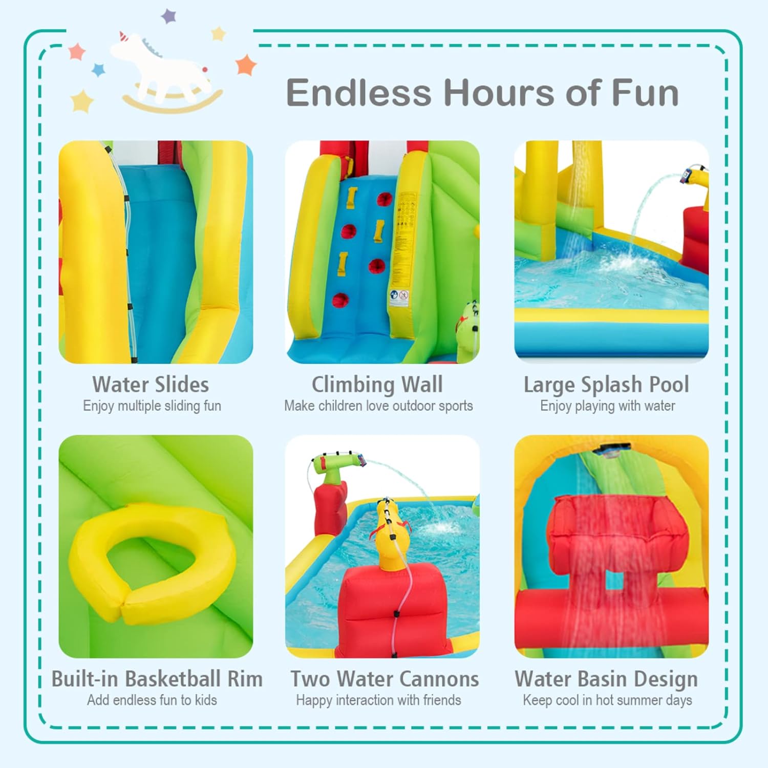 Mega Parque Aquático Inflável  - Kids Outdoor Inflatable avaliação e preço