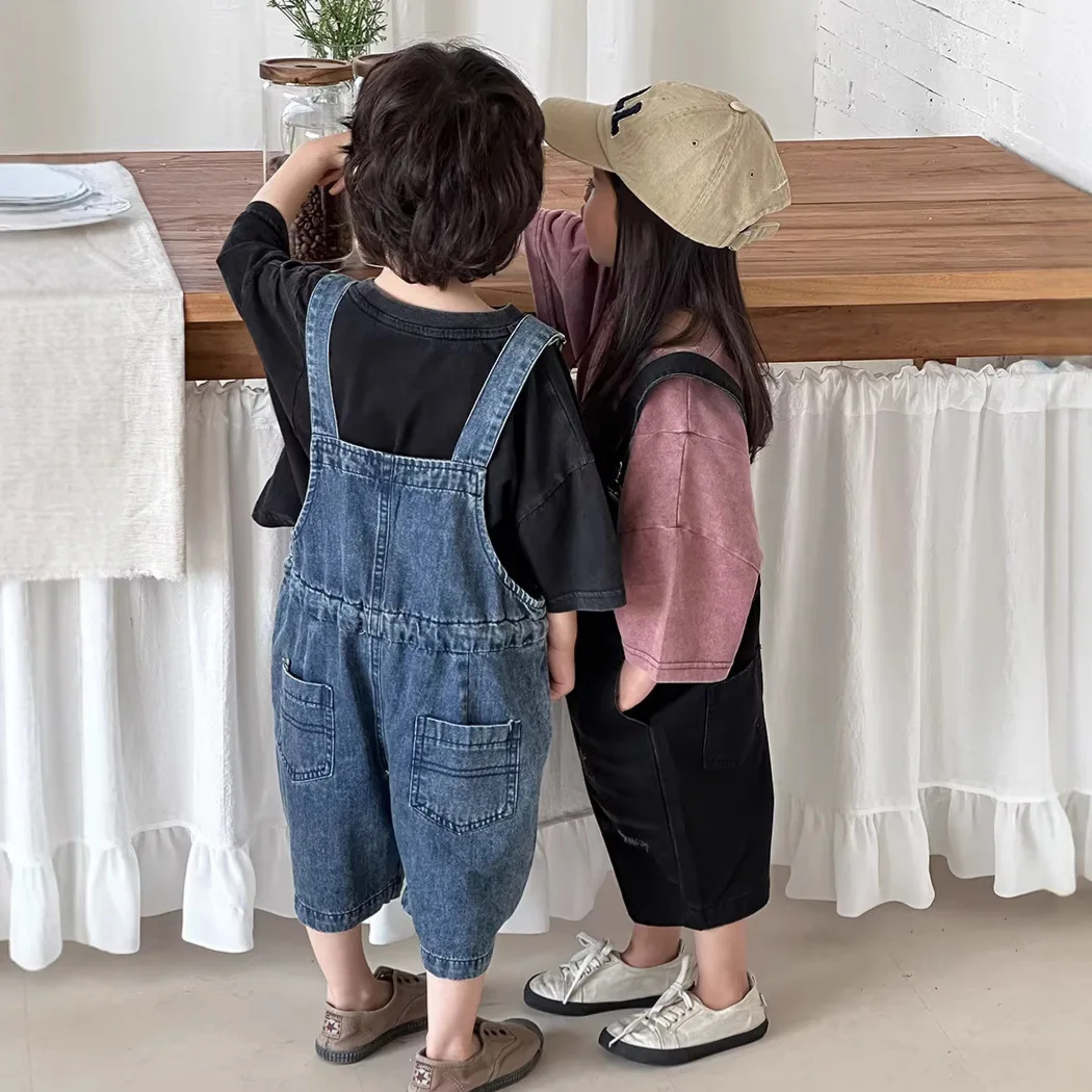 Macacão Jeans Infantil Unissex - Kids Outdoor Overalls avaliação e preço