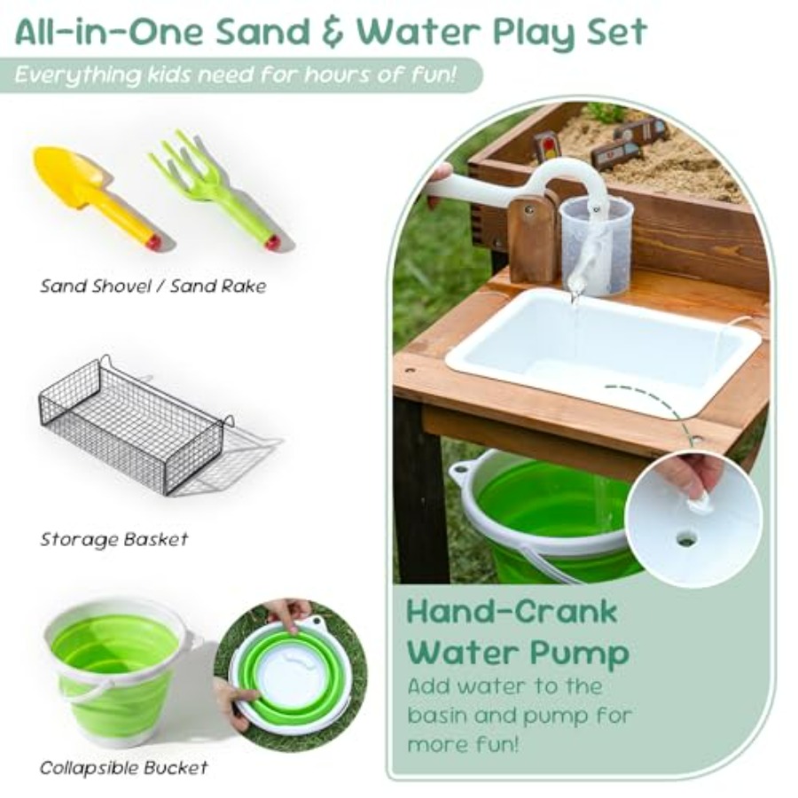 Mesa de areia de madeira para  - Kids Outdoor Activity Table avaliação e preço