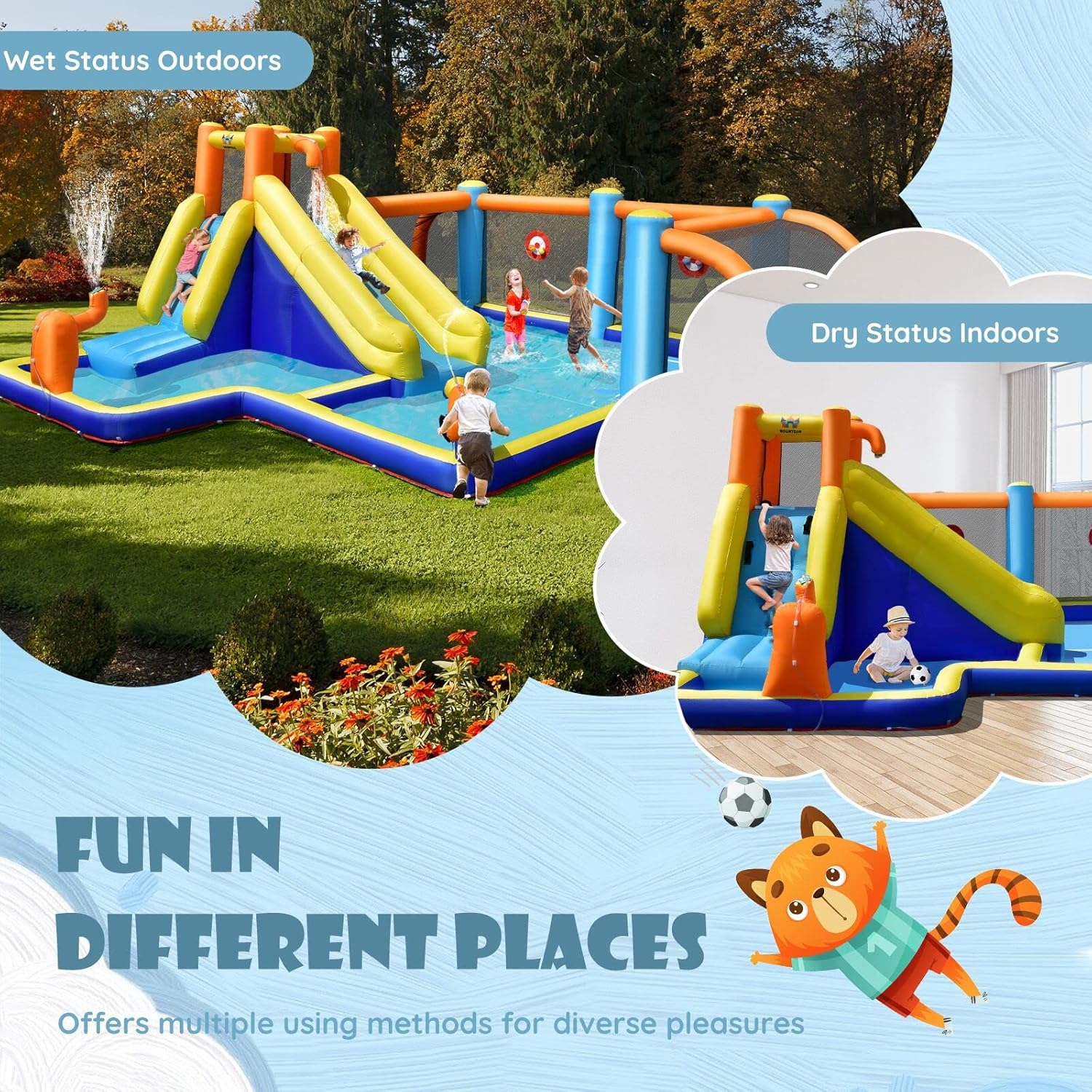 Escorregador Inflável de Água, - Kids Outdoor Inflatable avaliação e preço
