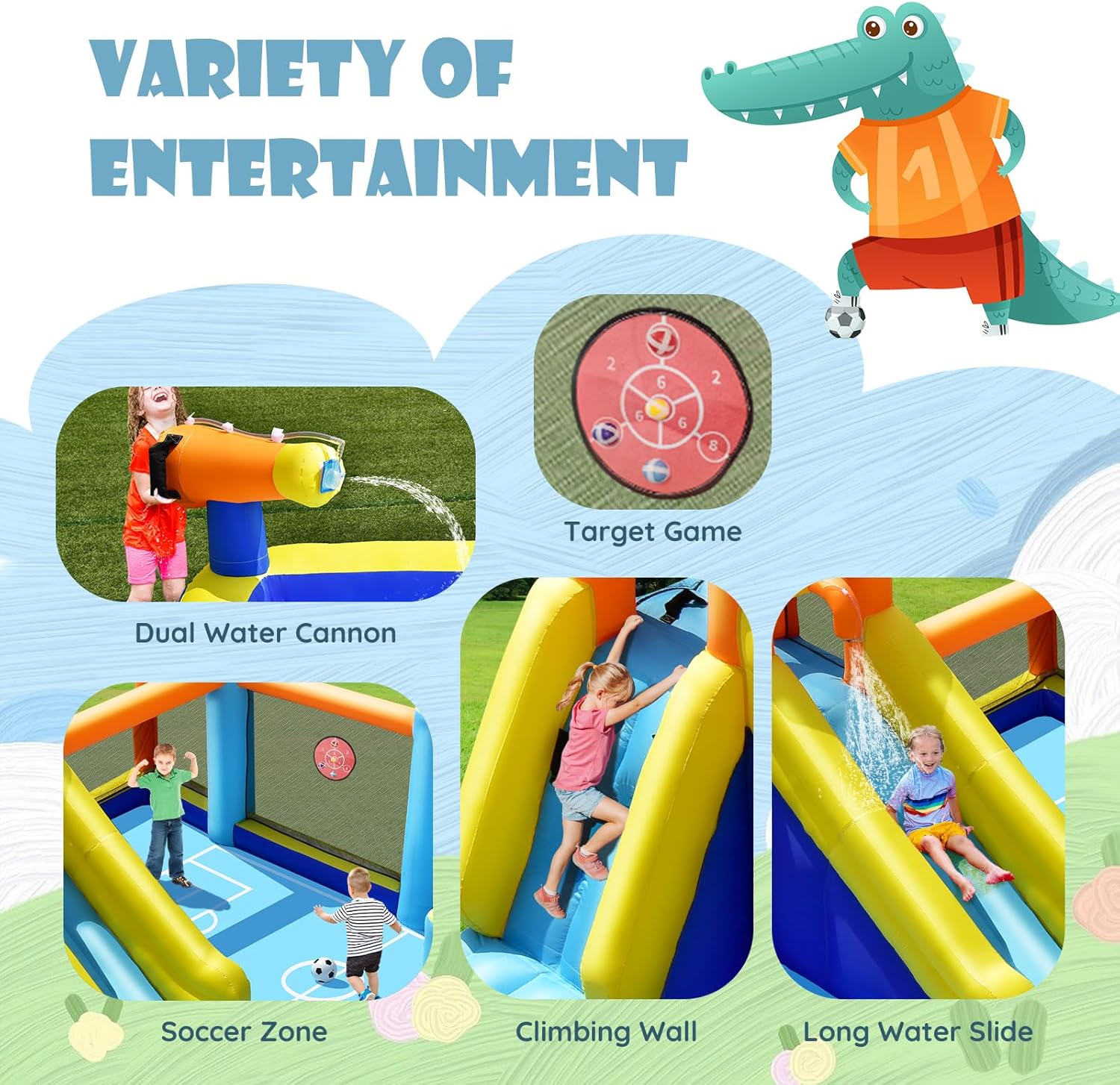 Escorregador Inflável de Água, - Kids Outdoor Inflatable avaliação e preço