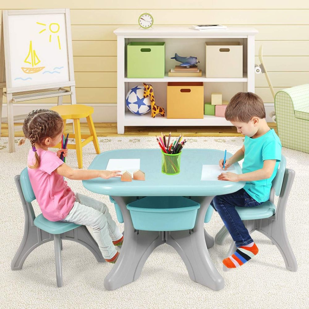 Mesa e Cadeiras Infantis, Conj - Kids Outdoor Activity Table avaliação e preço