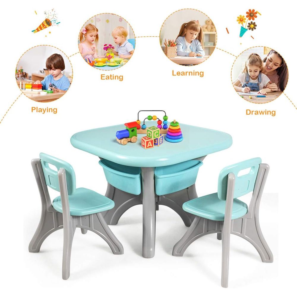 Mesa e Cadeiras Infantis, Conj - Kids Outdoor Activity Table avaliação e preço