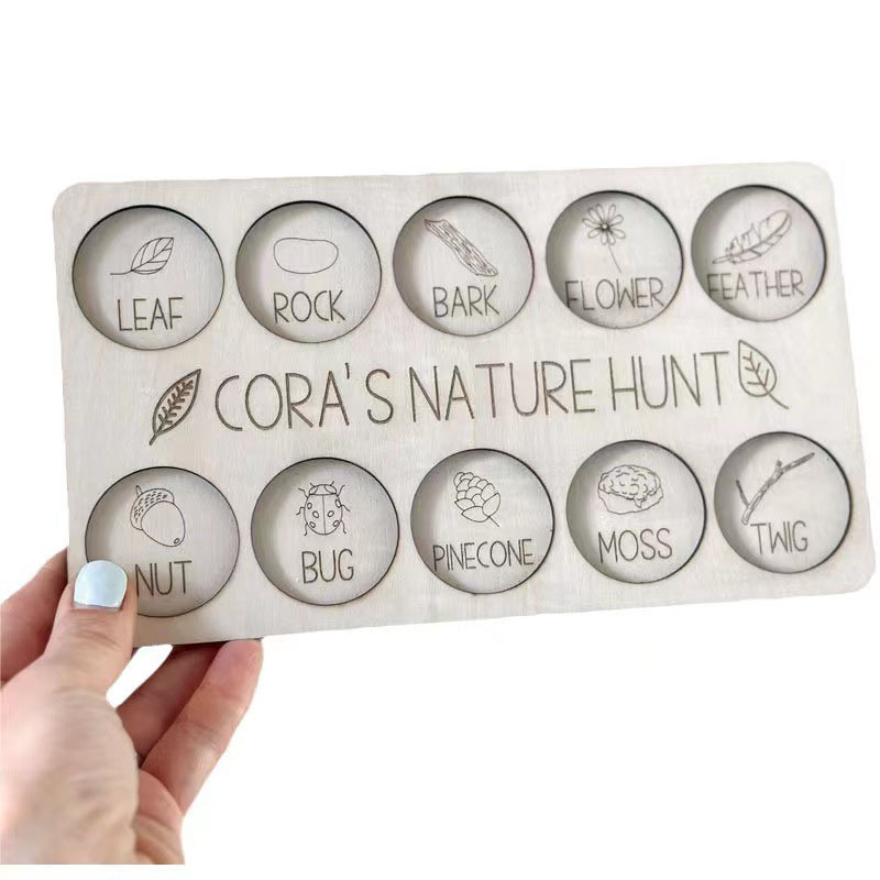 Placa de Madeira Personalizada - Kids Outdoor Nature Scavenger Hunt avaliação e preço