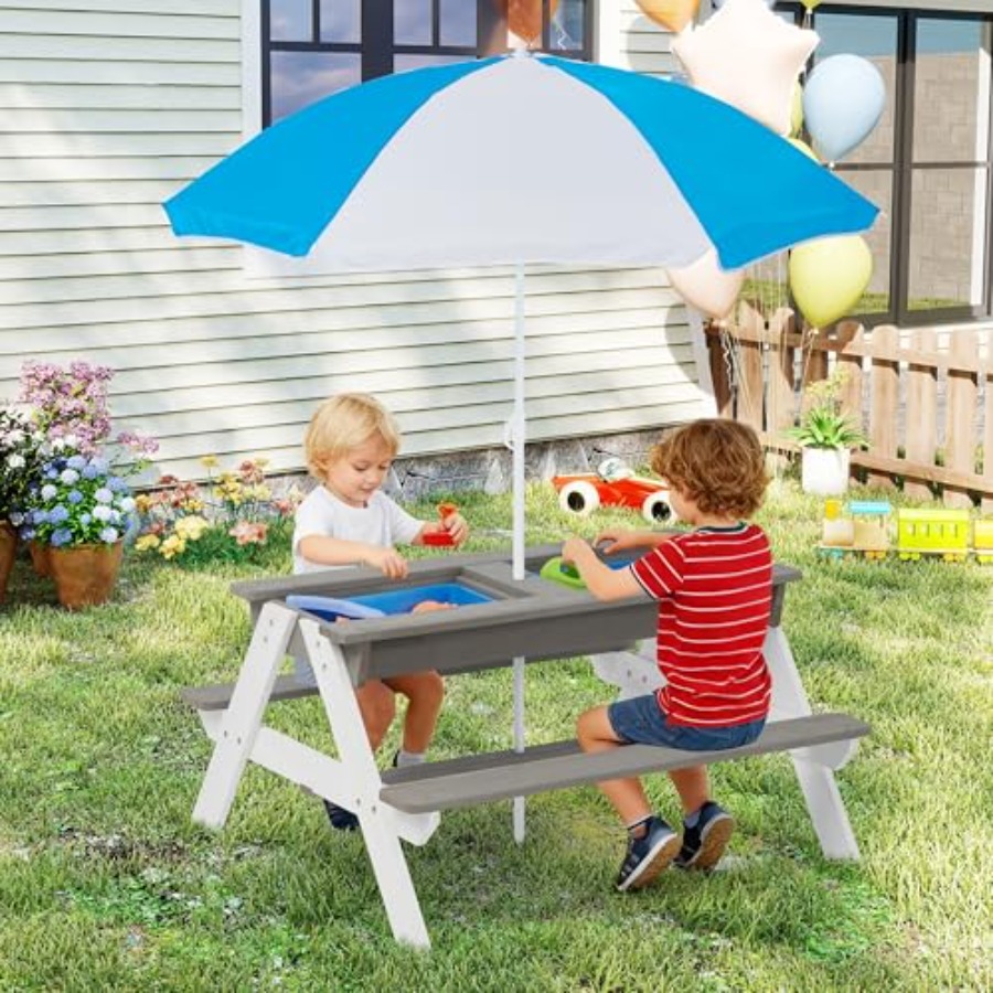 Mesa de piquenique para crianç - Kids Outdoor Activity Table avaliação e preço