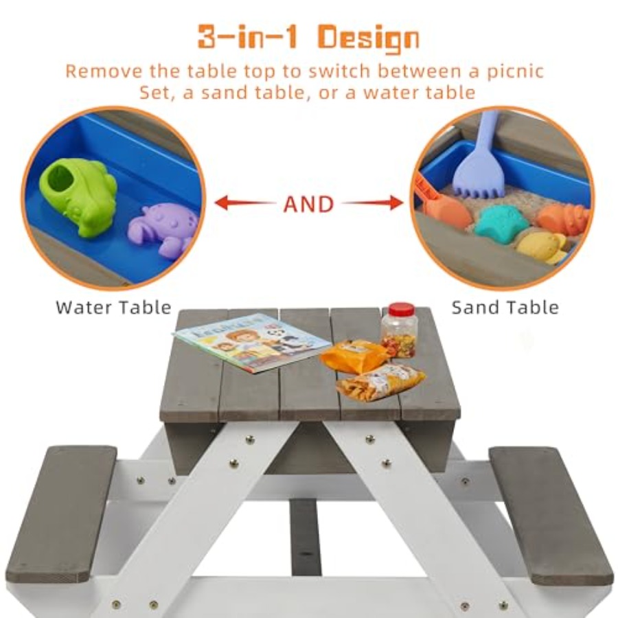 Mesa de piquenique para crianç - Kids Outdoor Activity Table avaliação e preço