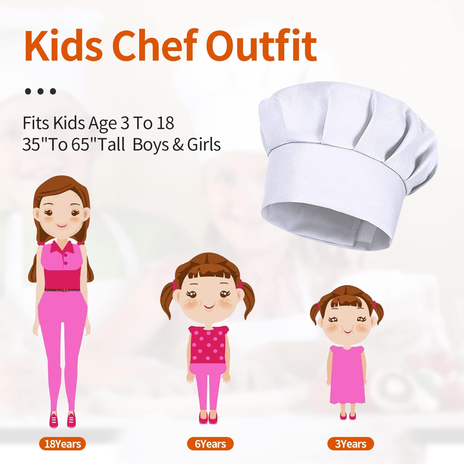 4 Peças Chapéu de Chef Branco  - Kids Outdoor Kitchen Accessories avaliação e preço